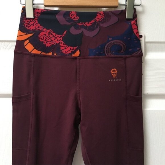 𝅺rolfriqs Africas Riches Bodysharp Womens Leggings - Burgundy - Picture 4 of 11